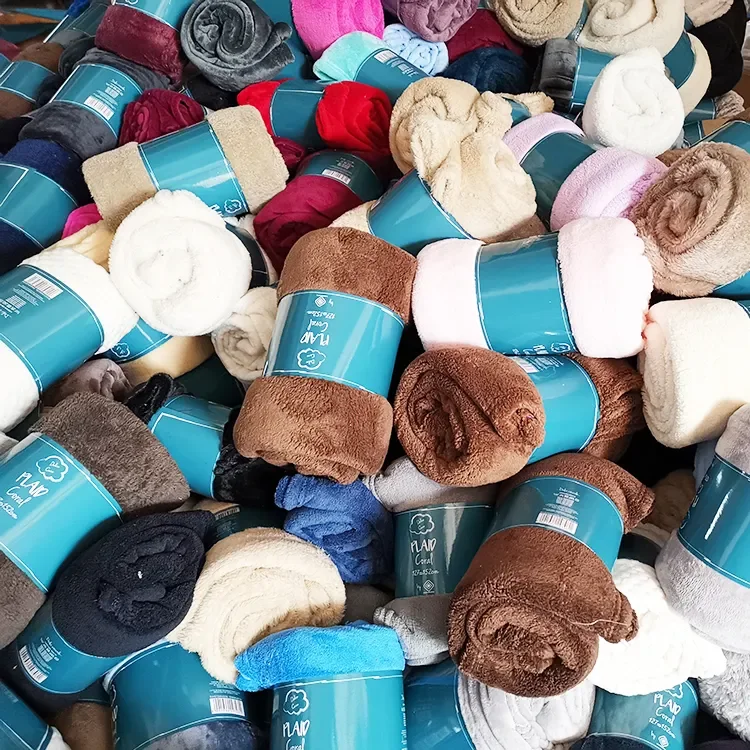 Дешевое складское одеяло от производителя, Двухслойное супер Фланелевое Флисовое одеяло, быстрая доставка, коралловые полярные одеяла для кровати