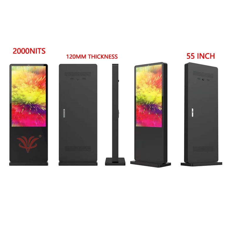 55 дюймов android digital signage наружная реклама экран дисплея с киоск