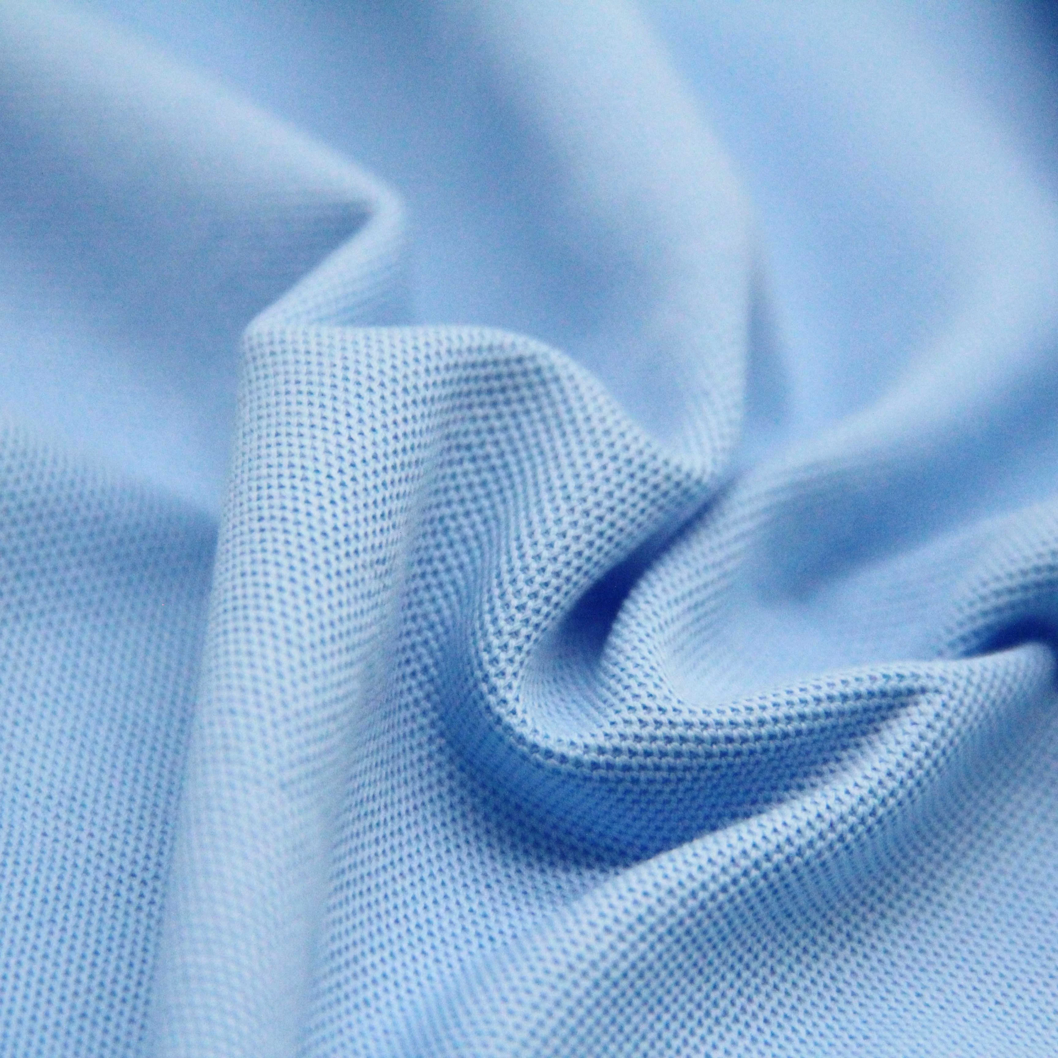 Polo Shirt Material High Quality Pique Fabric 220gsm Knitted Cotton Poly Fabric For Wholesale