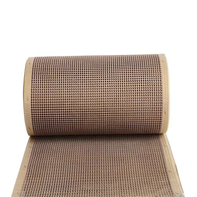 China Manufacturer Cracking Resistance Ptfe Polyester Mesh Conveyor Belt For Carpet Mats