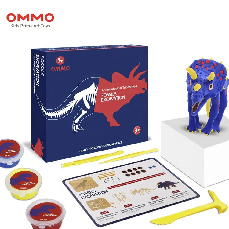 Dinosaur Fossil Excavation Dinosaur Fossil Skeleton Excavation Dig Dino Up DIY Assembly Educational Kids Science novelty Toys