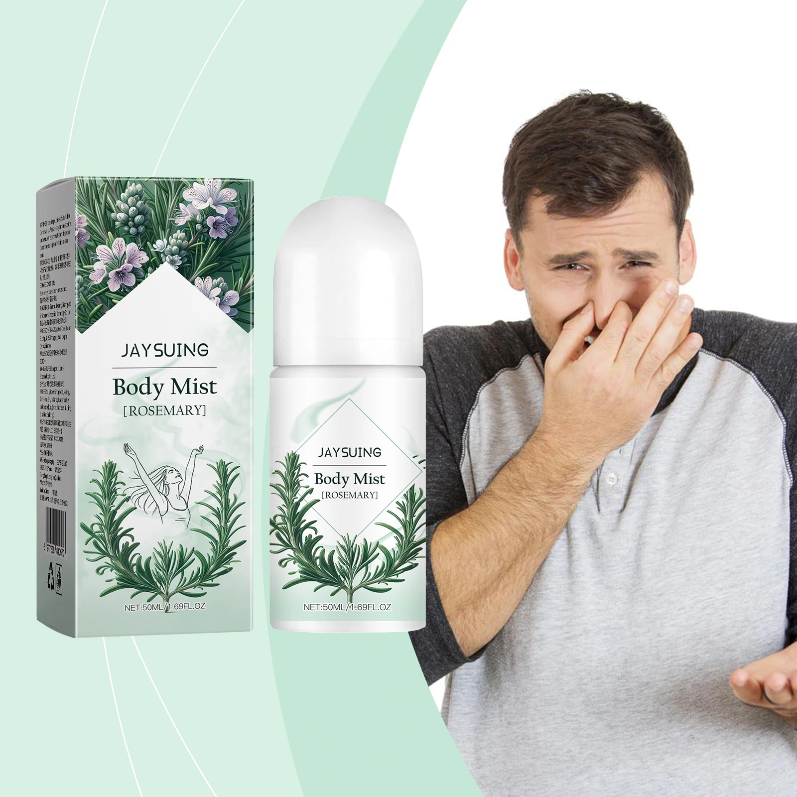 Jaysuing Deodorant Stick Refreshing Natural Deodorant Elegant Deodorant Solid Stick