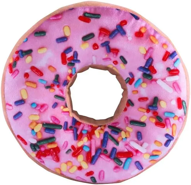 3D Digital Print Donut Decorative Comfortable Soft Plush Funny Food Shaped Pillow Light Weight Seat Pad Cushion
