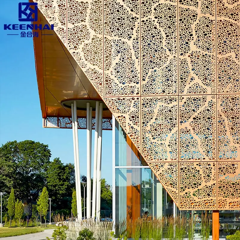 Modern Design Aluminium Perforated Facade Panels Customized Wall Cladding for Hotel Exterior Outdoor Decoration Building