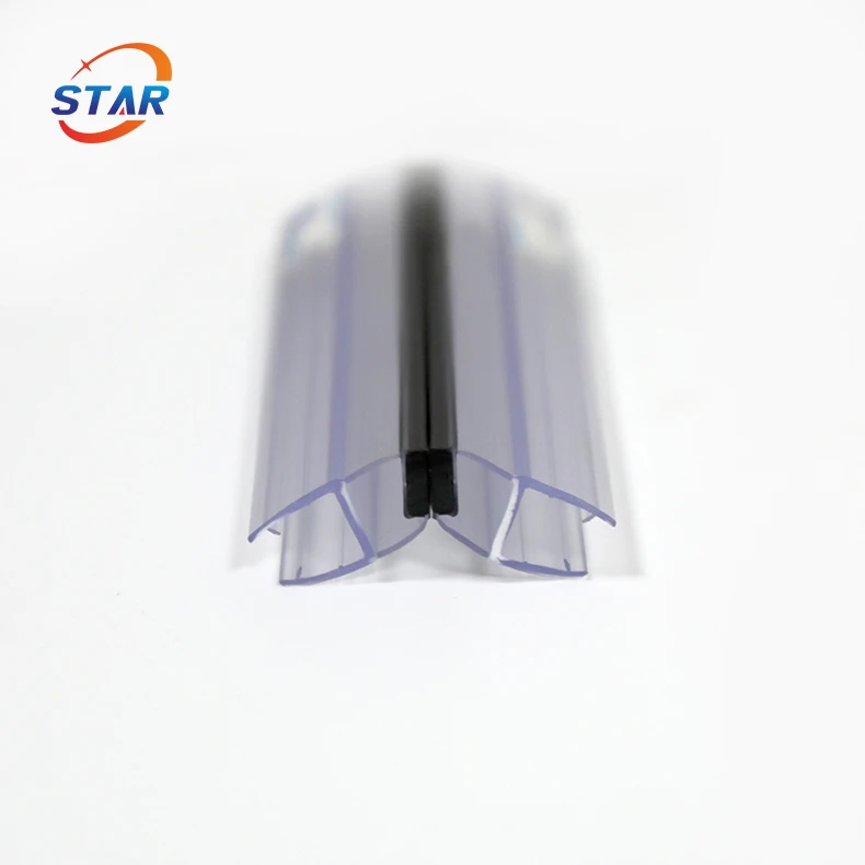 135 degree PVC self-adhesive magnetic seal diamond-shape frameless shower screen weather strips seal strips