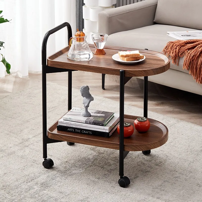 Side Table Home Decoration Sofa Modern Living Room Furniture Vintage Coffee Side Table With Wheel