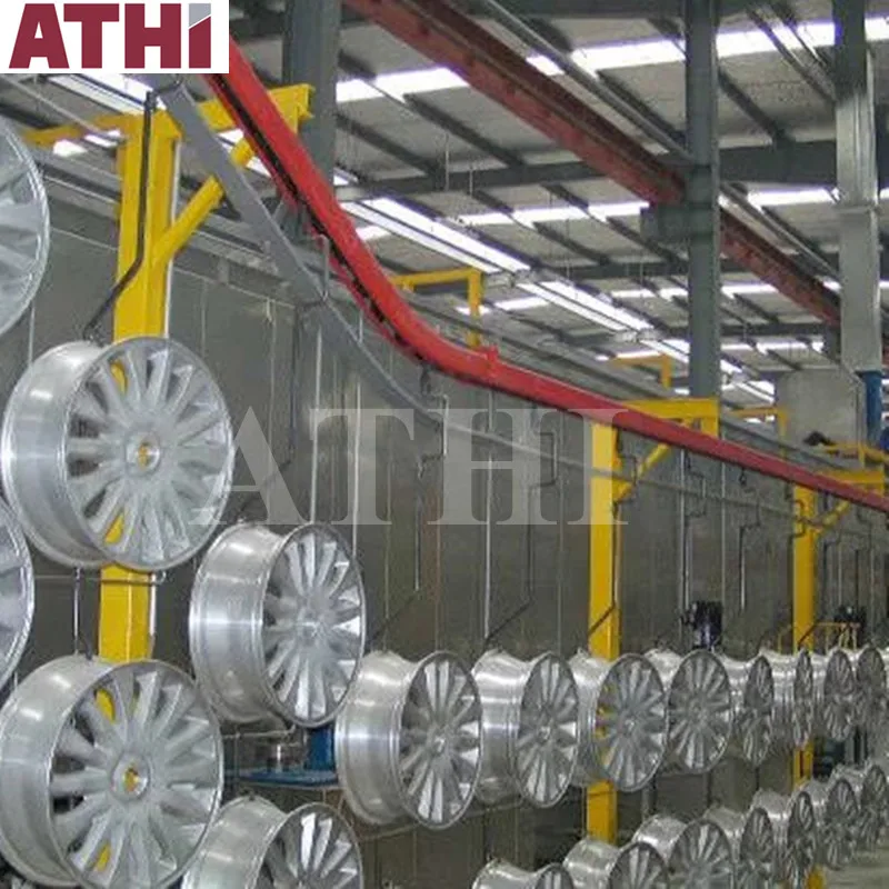 Alloy wheels rim Automatic electrostatic spraying painting machine line