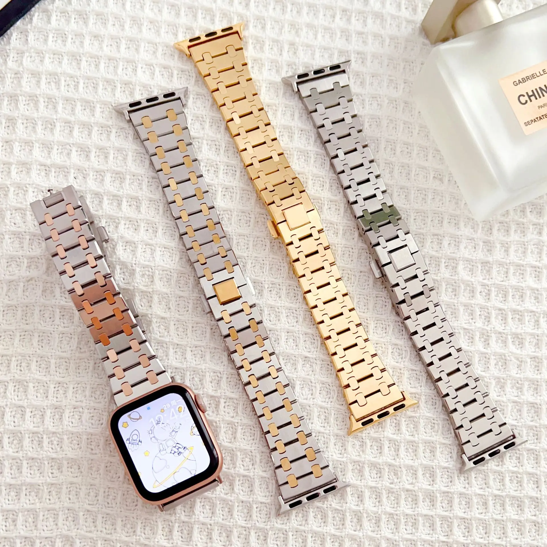 Ремешок из нержавеющей стали для Apple Watch 8, 7, 45 мм, 44 мм
