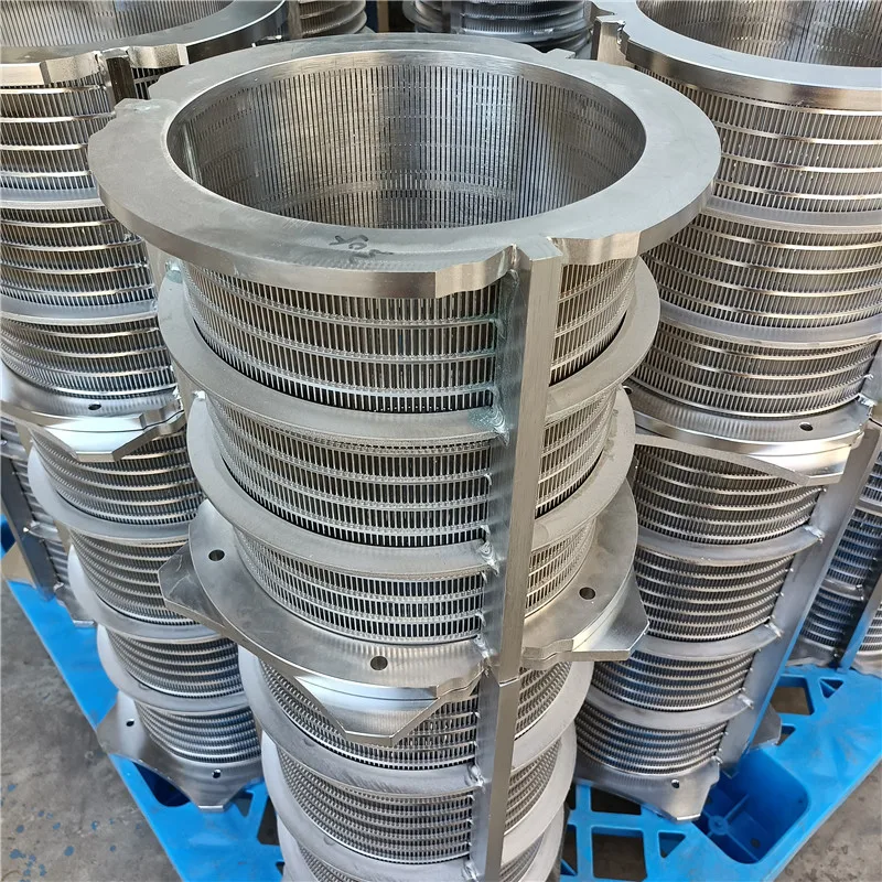 stainless steel screw press manure separator wedge wire slotted screen filter drum