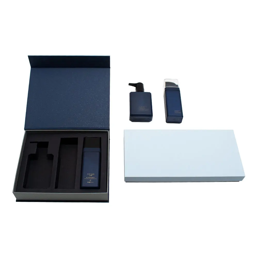 Custom Facial Cleanser Magnetic Box for Cosmetic Face Cream Lotion Skin Care Serum Hair Wax and Gift Box Packaging