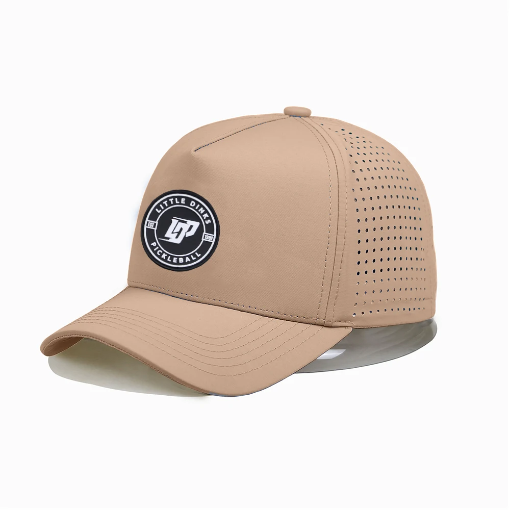 OEM 5 Panel Laser Cut Holes Quick Dry Men Surf  Style Cap Hats, Waterproof Performance Men Sports Baseball Cap Dad Hat