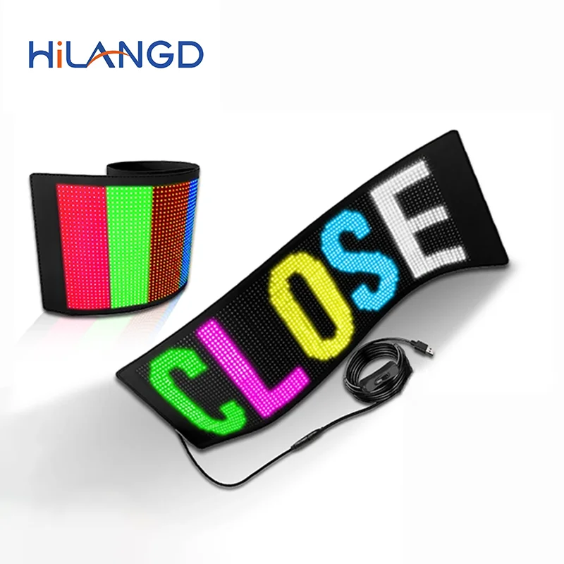 Светодиодная матричная Пиксельная панель USB 5 В гибкий адресный RGB шаблон граффити прокрутка текста анимация экран светодиодный модуль