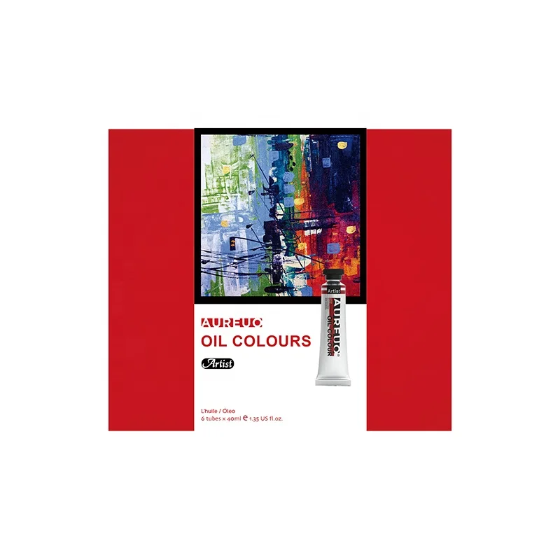 AUREUO 6 Colours 40ml Artist Grade High Quality Multi colors Painting Art Oil Paint Set