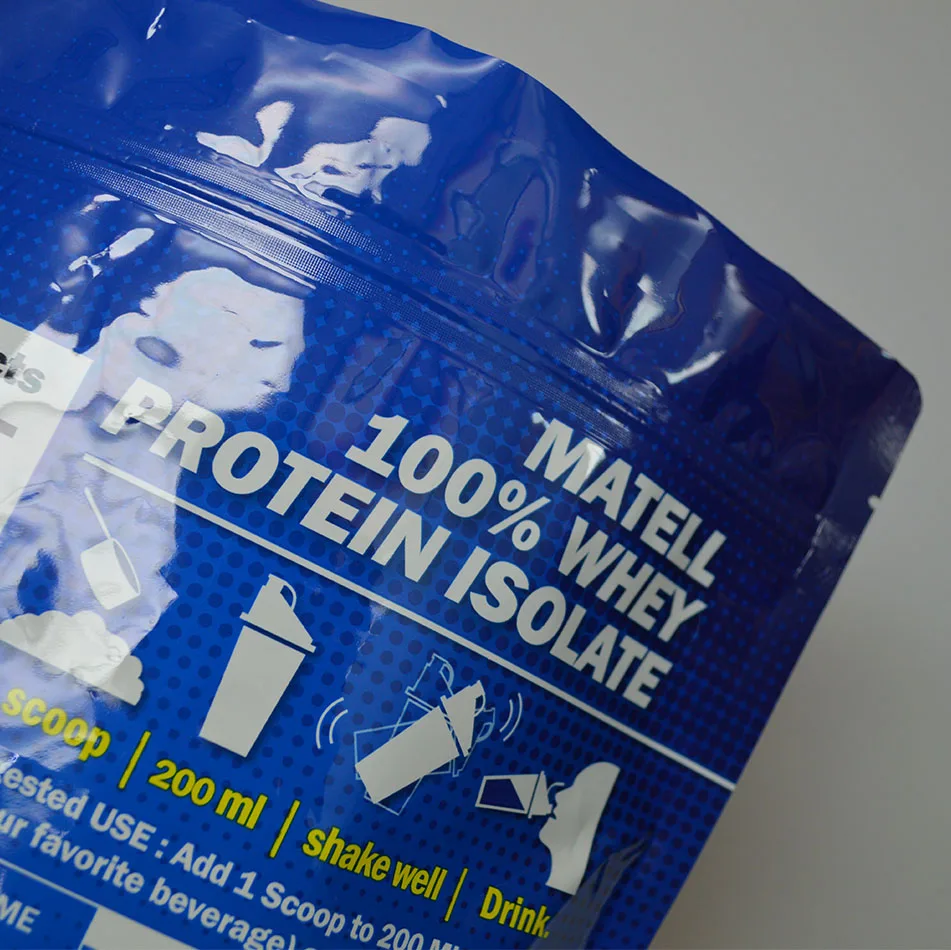 Top zip plastic bag/round bottom plastic bag/stand up pouch bag for meat,pork,beef,Protein powder