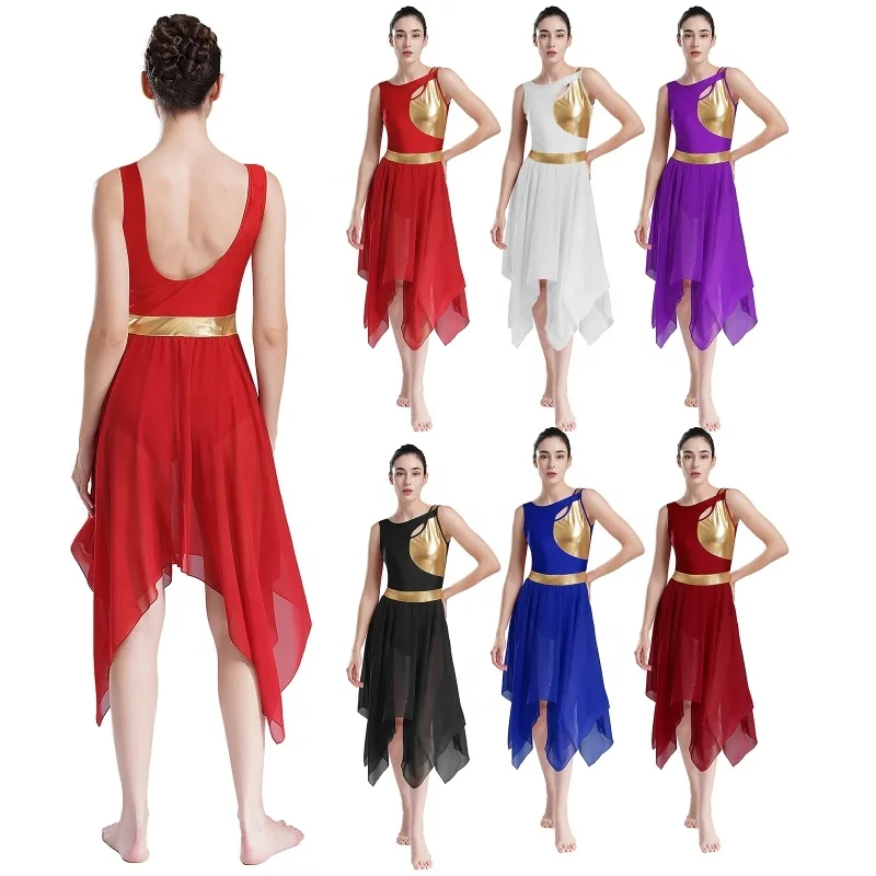 Custom Wholesale Sublimation Dancewear Manufacturer Performance Stage Dance Costume Wear Ballroom Lyrical Dance Dress