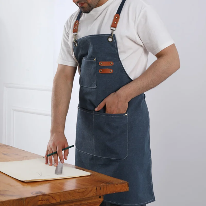 Salon Barber Apron Wholesale Price and Leather Hair Cutting Apron Custom Logo Accepted Customized Color Adjustable