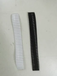 elastic coated painted Black white color metal steel Watch Band strap