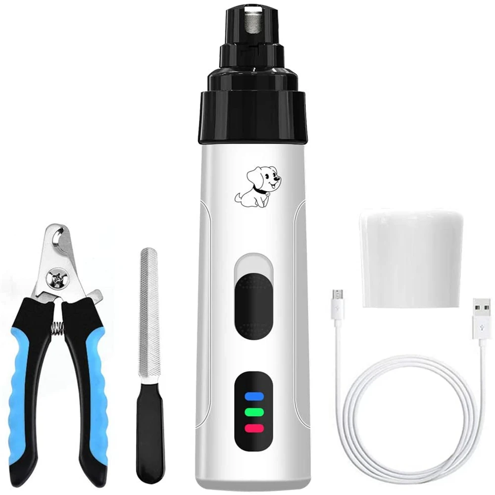 
Portable & Rechargeable USB Charging Perfect Paw 2 Speed painless dog nail grinderclipper led for Dogs Cats Rabbits & Birds 