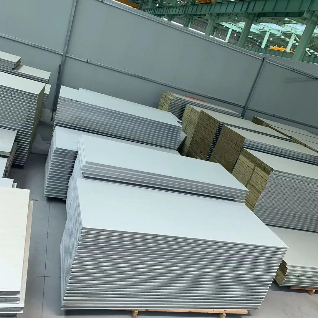 Factory Direct Supply Lightweight Fiber Cement Precast Concrete Eps Sandwich Wall Panels For Prefabricated House Building