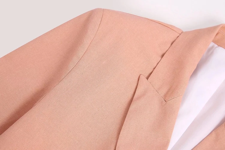 2022 new arrival double-breasted linen casual suit women clothes women suit pants