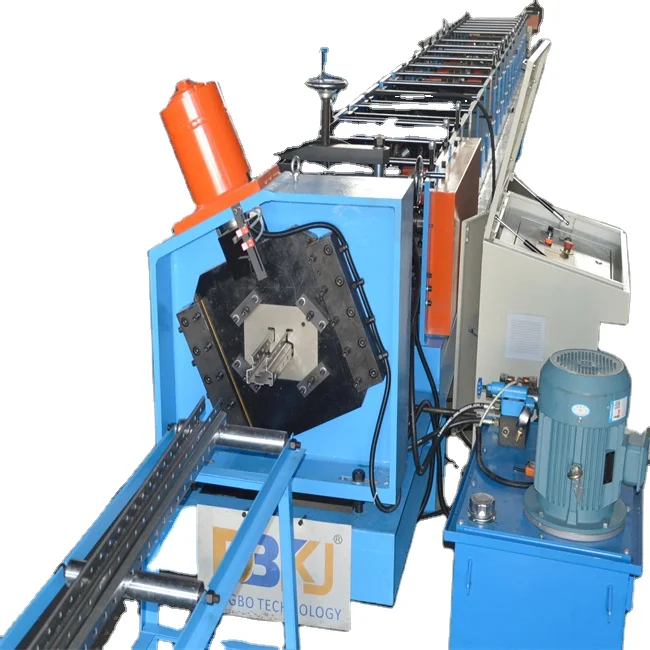 Hot selling automatic storage rack upright roll forming machine for shelf  with 125Tons Press machine punching holes customized