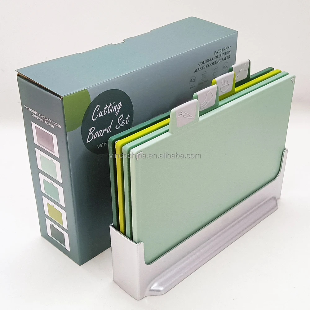 Plastic classification chopping board set of 4 household baby food supplement cutting fruit chopping board kitchen chopping