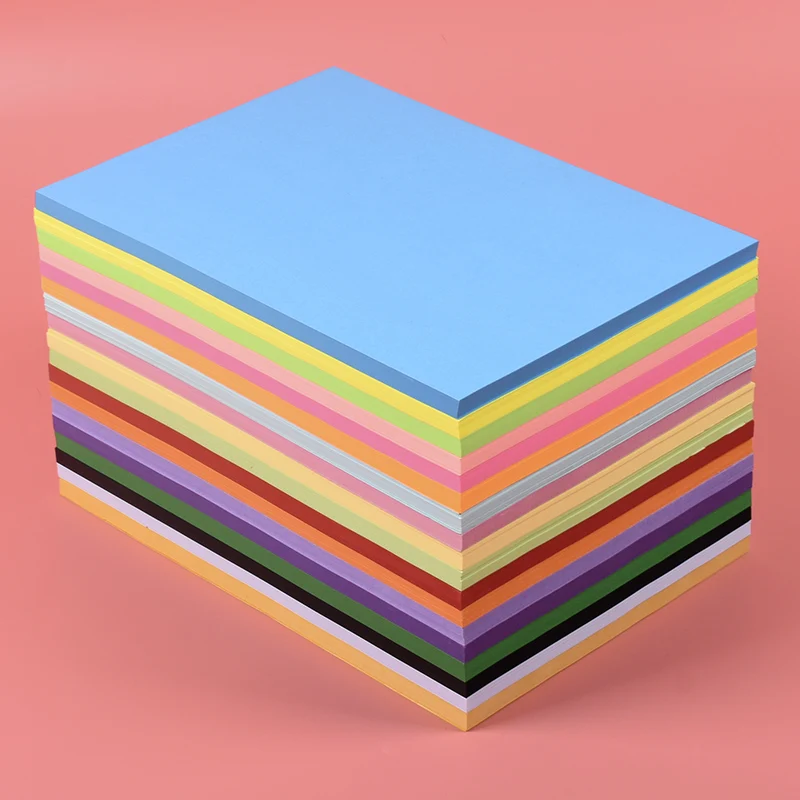 100 Sheets A4 Size Assorted Colors Construction Paper Coloring Paper for Crafts