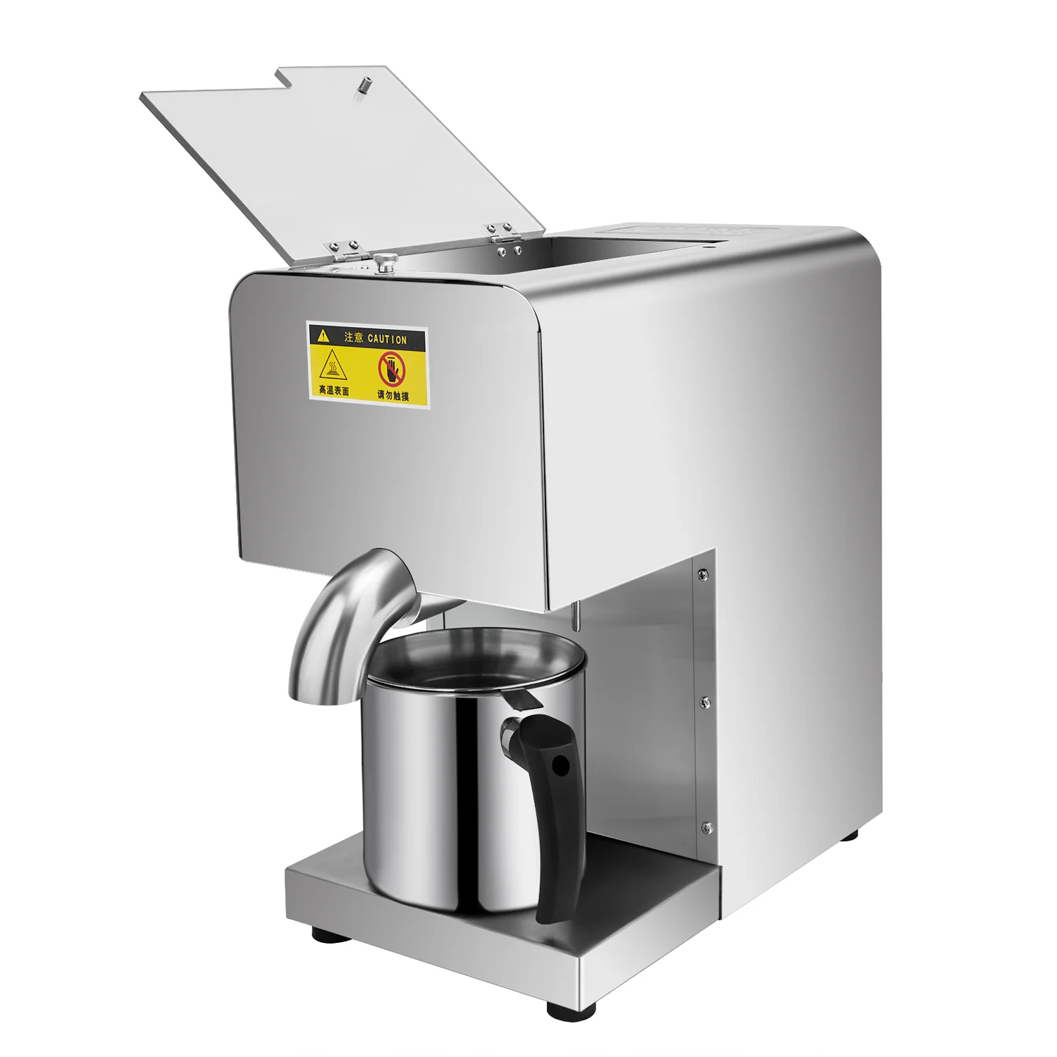High Yield Oil Press Machine, 600W Stainless Steel Cold Press Extractor for Home Use