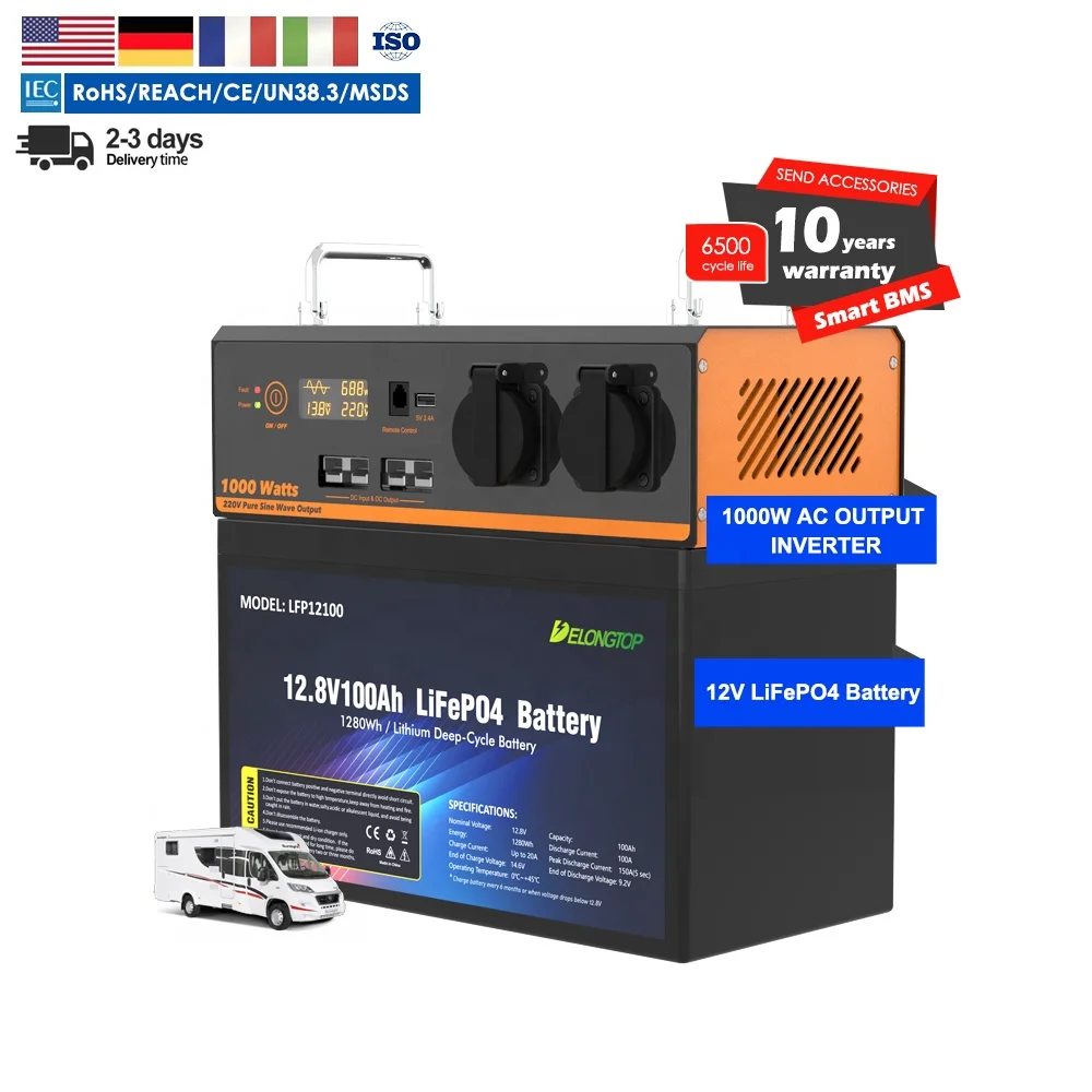 1000w 12V Off-grid Systems 100 amp hr Lithium Iron Phosphate Battery For 12v Loads