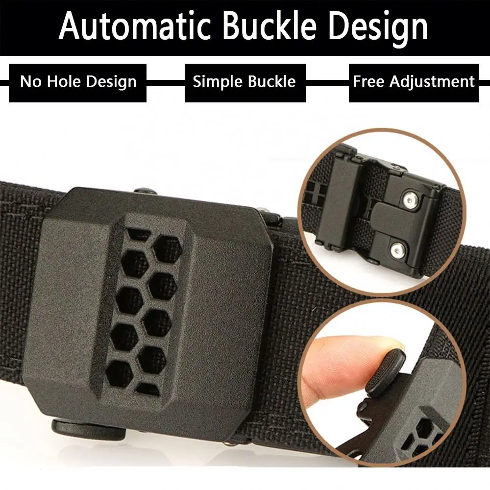Wholesale 1100D Double-layer Nylon Wear-resistant Tactical Belt Alloy Metal buckle Casual Belt Suitable For Outdoor Portability