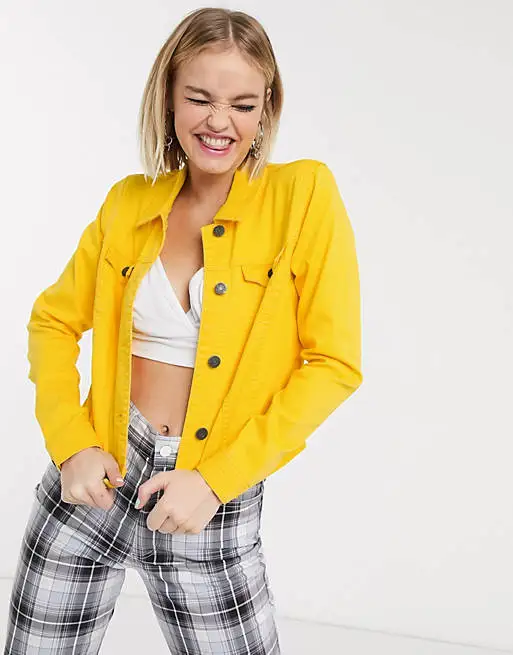 OEM Custom Wholesale 2022 Colorful Boyfriend Spring Loose Ladies Jackets Purple Jean Jacket for Women