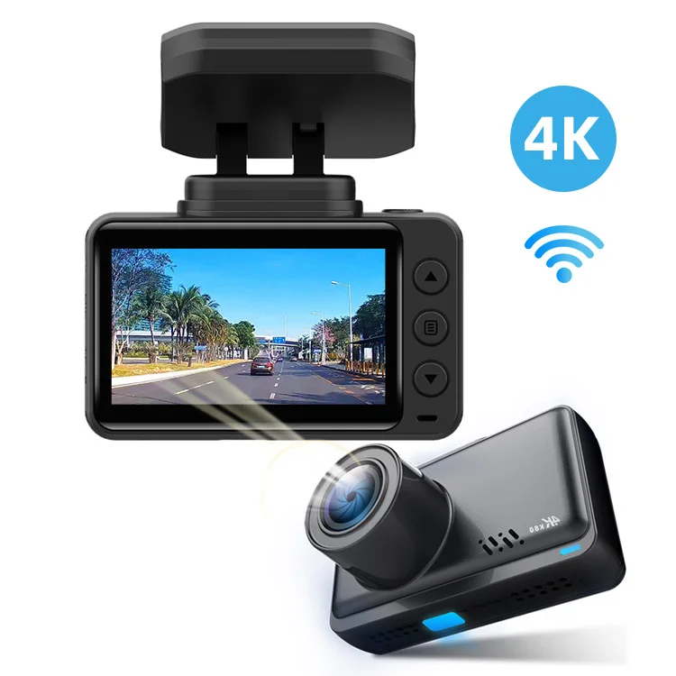 2160P HD двойная запись видеорегистратор Dashcam двойной объектив 4K