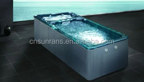 Sunrans CE квалифицированный Двухзонный бассейн для плавания на открытом воздухе с системой Бальбоа гидромассажная Ванна 3 человека гидроструйные бассейны