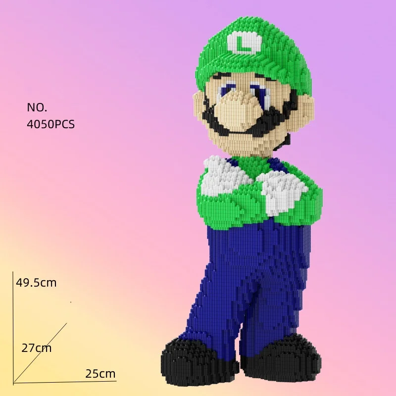 Cartoon Assembly Connection Building Toys Super Mari Luigi Anime Collection Yoshi Juguete Kids Toy New Year Gift Kids Present