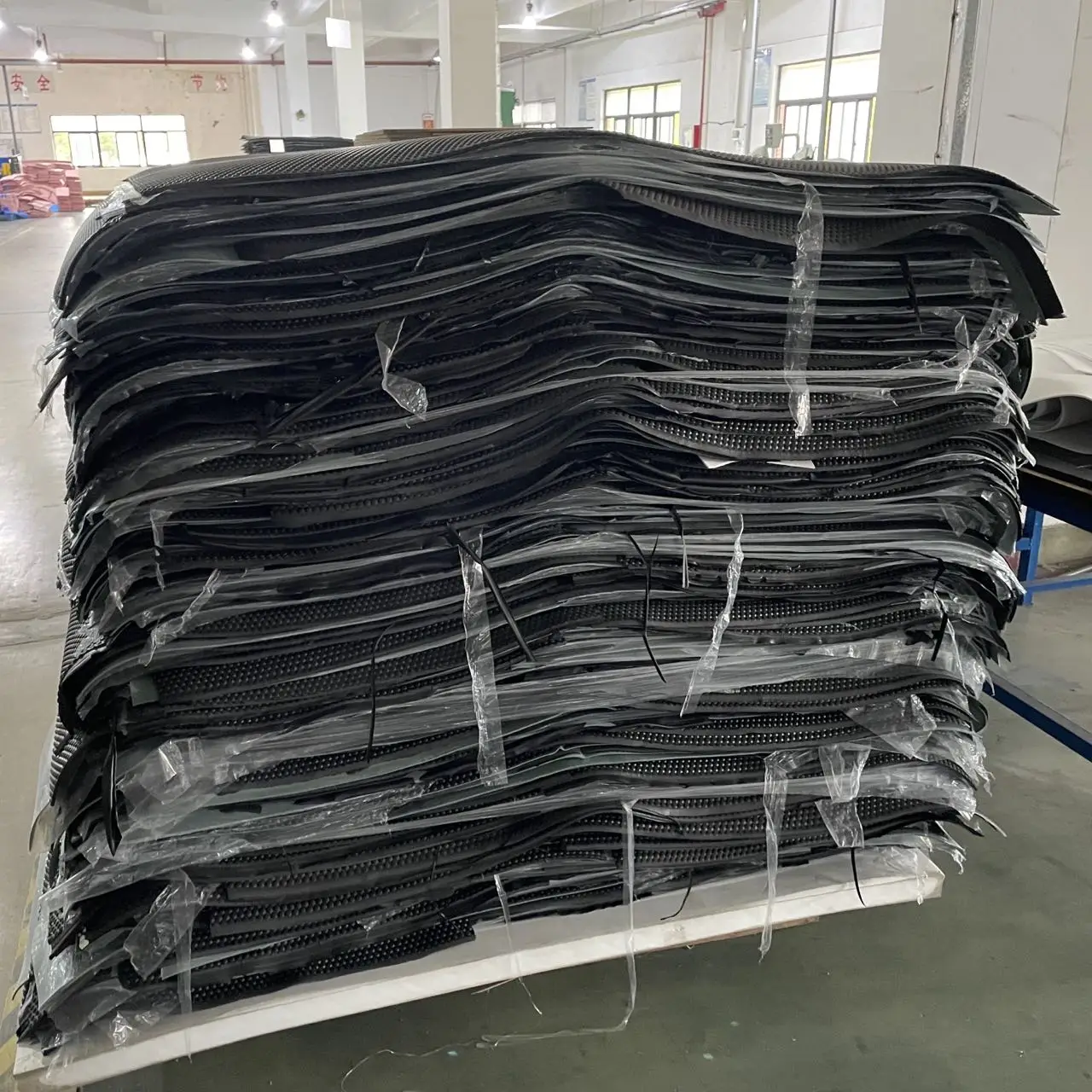 Hot sale eva pe foam outsole material sheets for slipper sole in stock honeycomb texture black 6mm green 3mm