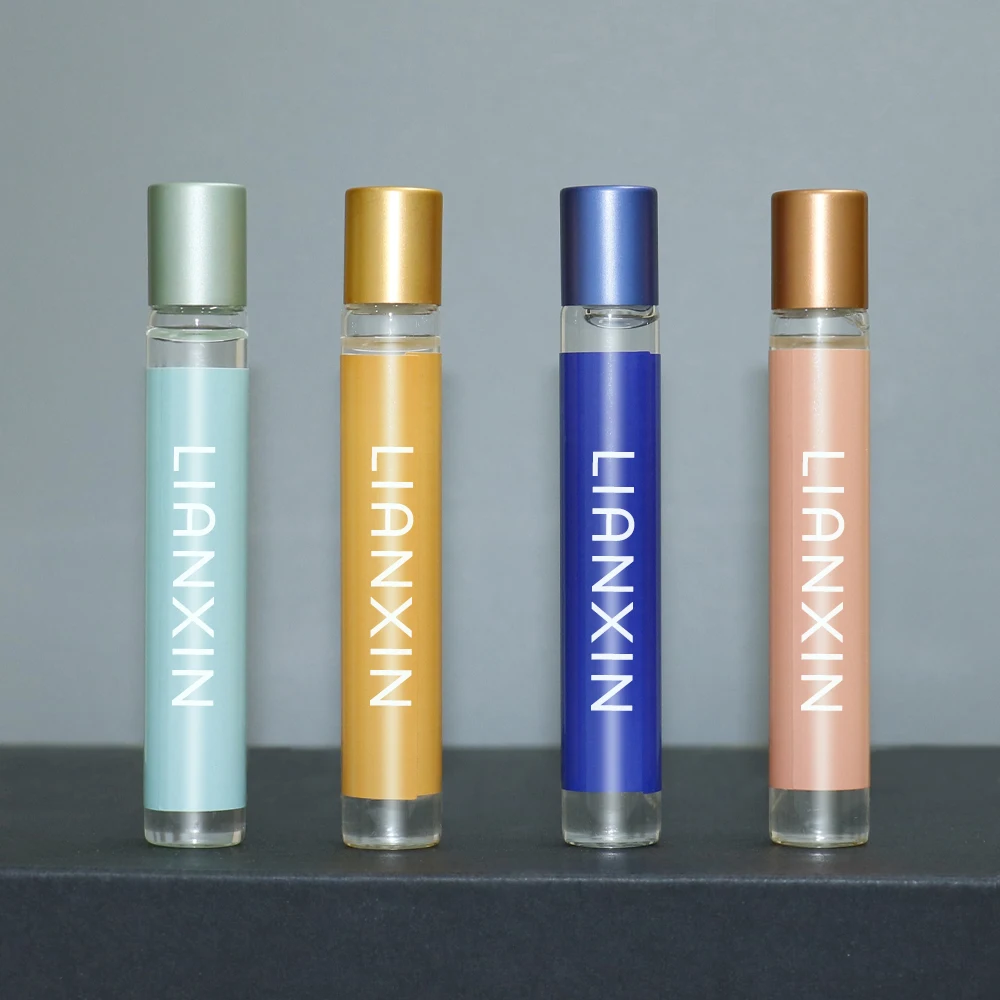 Custom Small Roll On Bottle With Plastic Ball  10 ml Perfume Roller Bottles 10ml Essential Oils