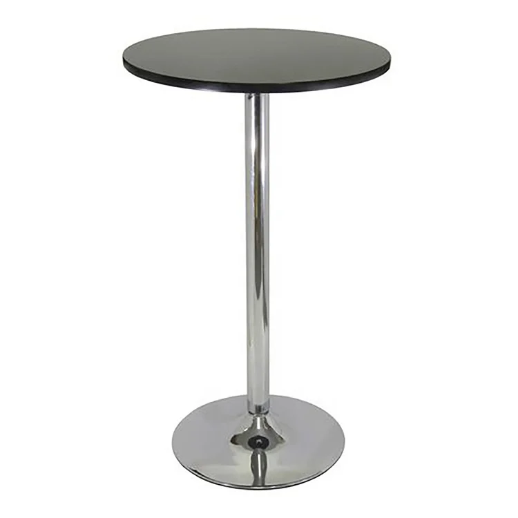 Hot Selling Simple Round Pub Used High Glass Top Cocktail Adjustable Bar Table