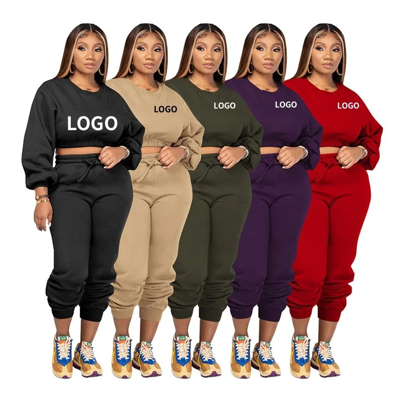 Custom Embroidery lounge wear Fall Sets Women Clothes 2023 Conjuntos Conjuntos De 2 Piezas Para Mujeres Deportivo Mujer Fitness