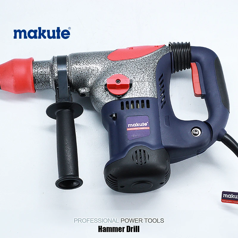 makute China OEM rotary 26mm 38mm 65mm power machine electric HD018 rotary hammer drill with high quality