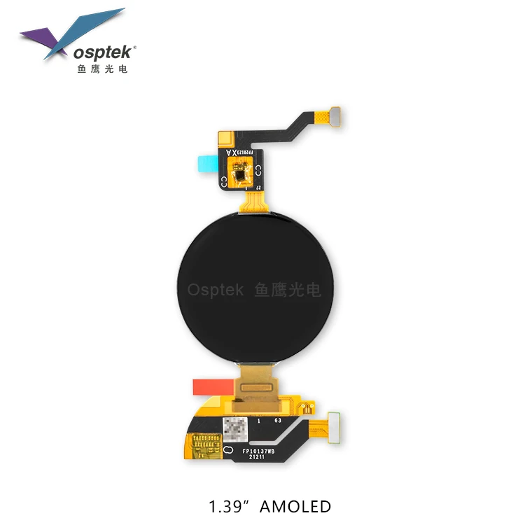 1.39 Inch 454x454 Mipi Spi Interface RGBx8bits color Wearable Round Amoled Oncell touch display Screen For Smart Watch