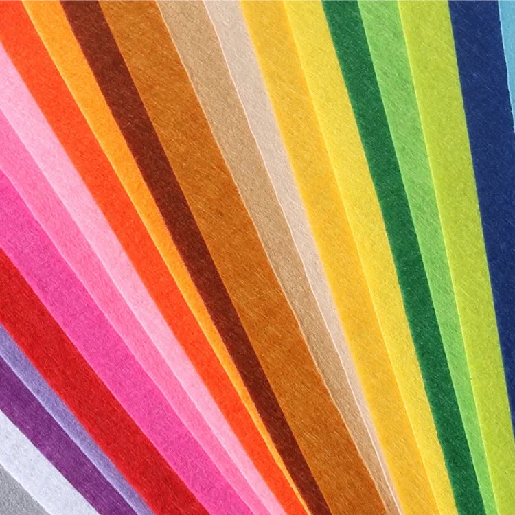 Color felt cloth with adhesive polyester needled non-woven non-woven fabric decoration wall sound insulation manual d iy black