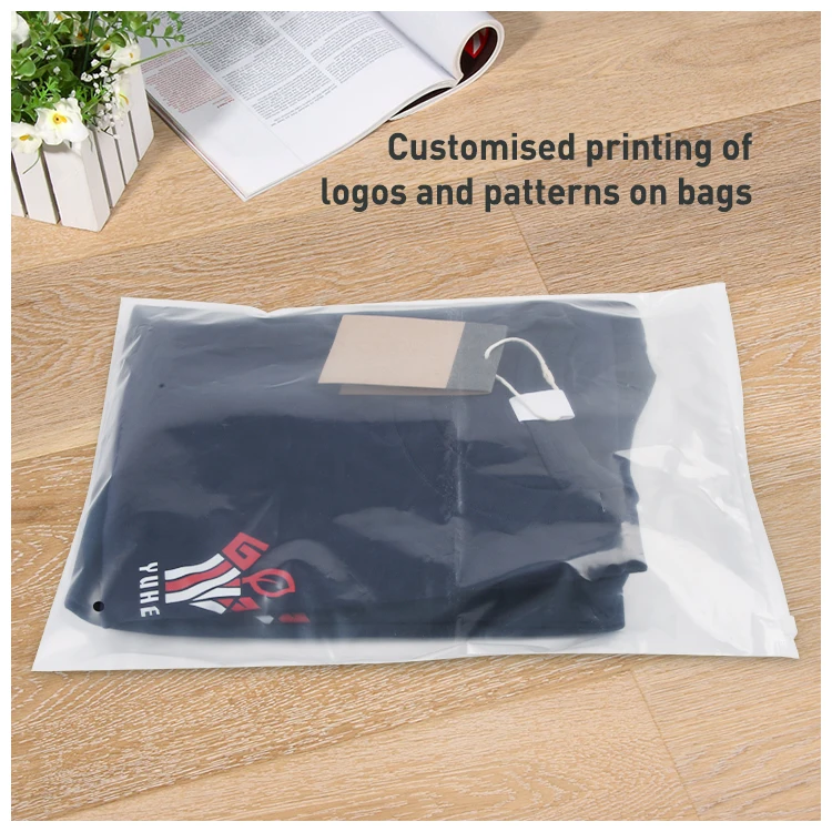 plastic frosted zipper bag ziplock bag clothing apparel packaging plastic bags for clothing packaging
