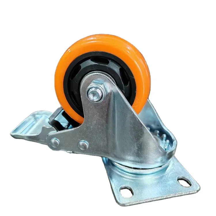 Manufacturer Noiseless Wheels Swivel Industrial Equipment Safety Brake Casters heavy cart Locking Casters