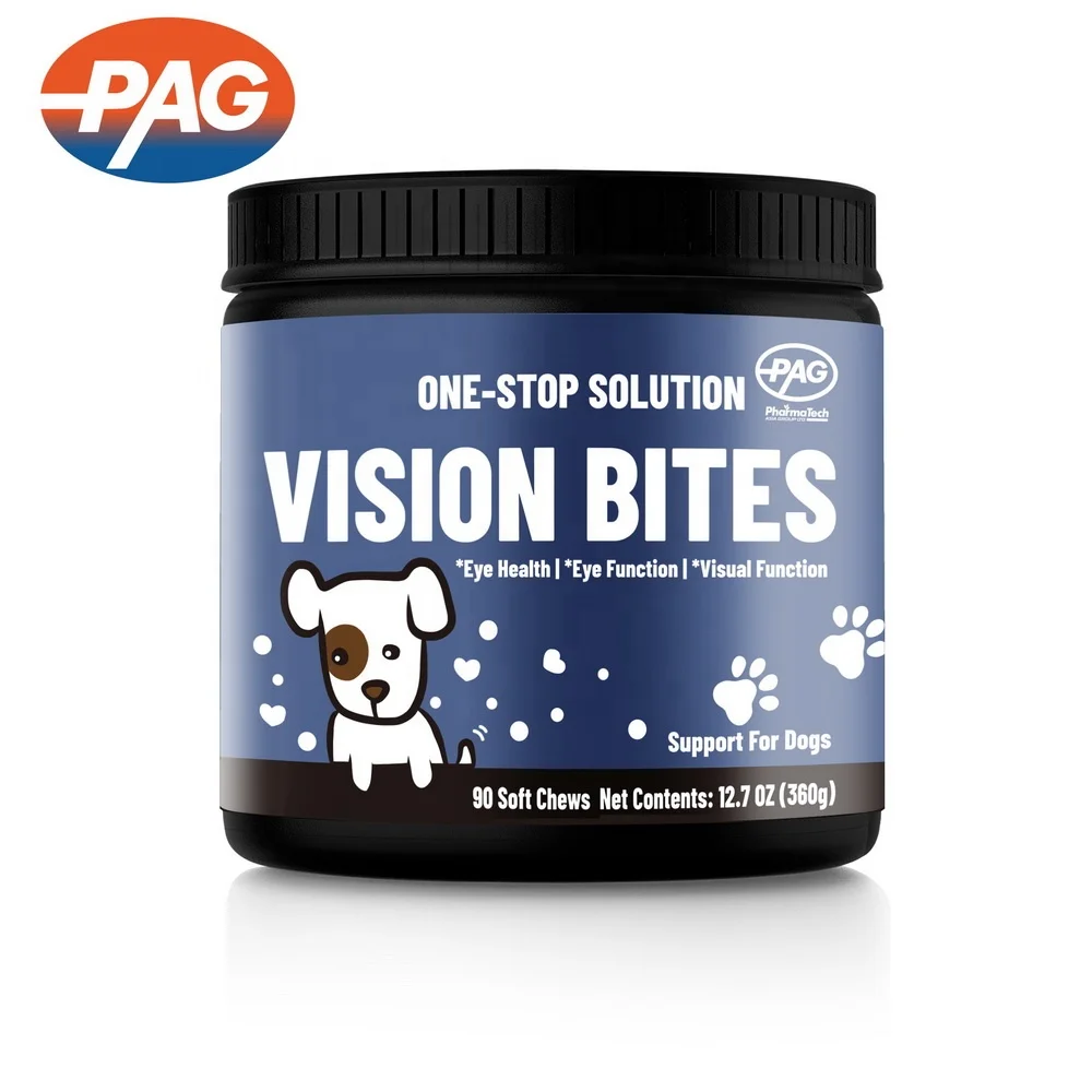 Custom Brand Logo Pet Supplement Clear Eye Stains Vitamin Coq10 Dog Soft Chew Supplement For Dog