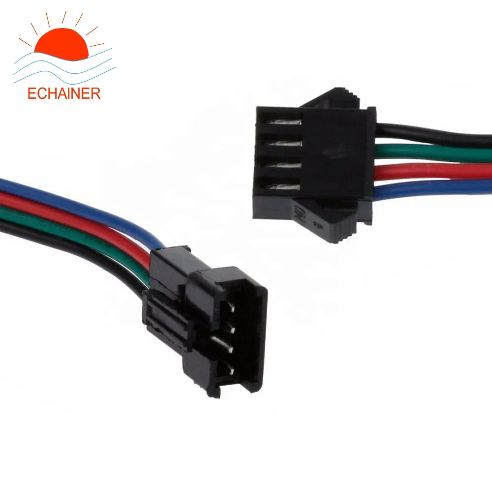 High Quality SM 4-pin M+F Connectors with 15cm Wire Cable