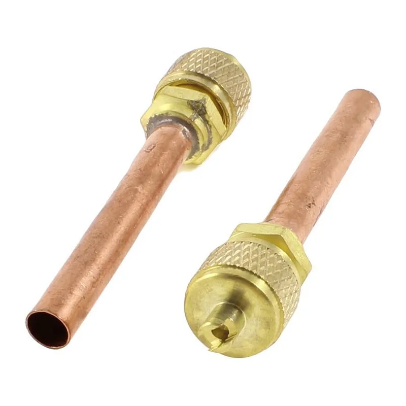 1/4 Inch Metal One-Way Air Conditioner Valve Refrigeration  Accessories Copper Tube OD Filling Access Valve Monodirectional