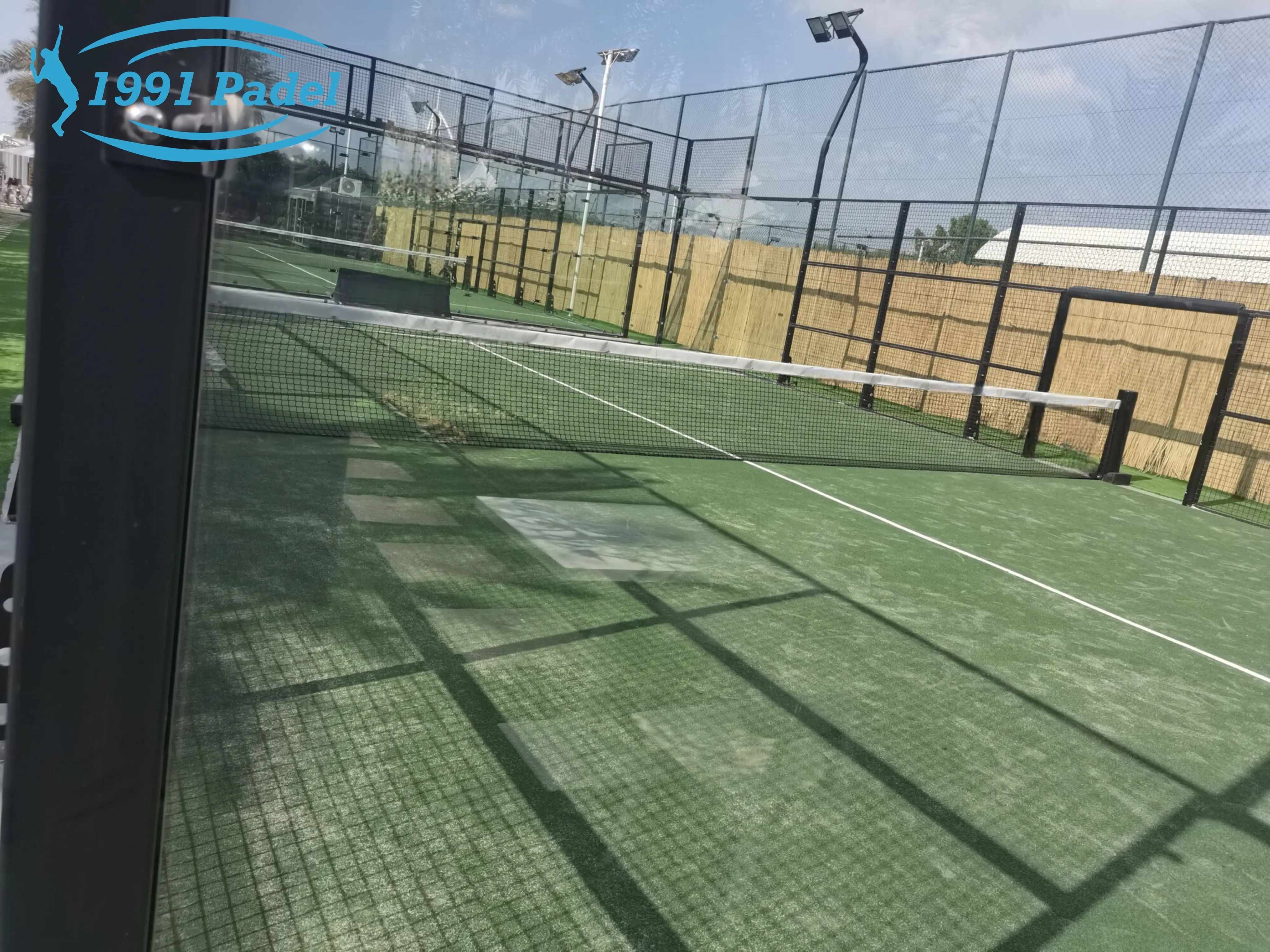 Indoor Panoramic Padel Tennis Court Supplier Artificial Grass Cancha De Padel Customized Padel Tennis Court