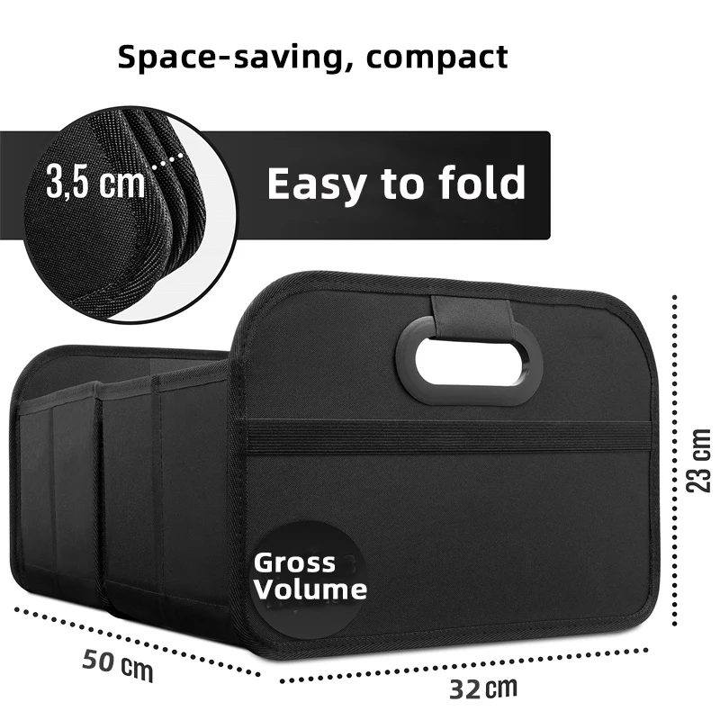 Kuoshi Custom Portable Foldable Waterproof Car Storage Box Heavy Duty Car Trunk Organizer for Car Accessories