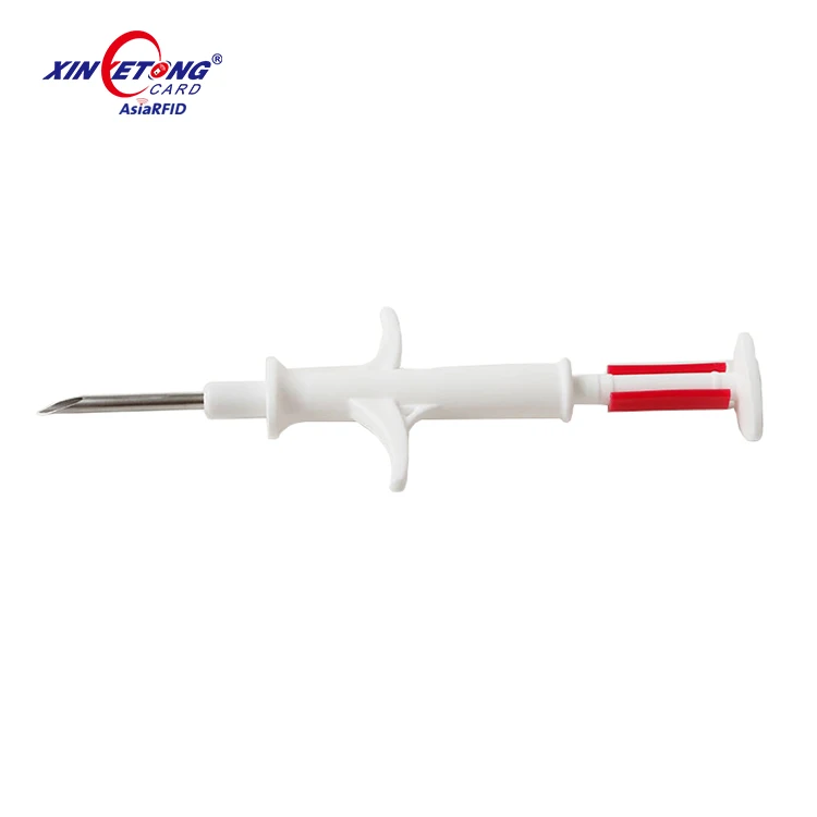 RFID id microchips implant syringe for  animal pet id microchip 1.4*8 mm