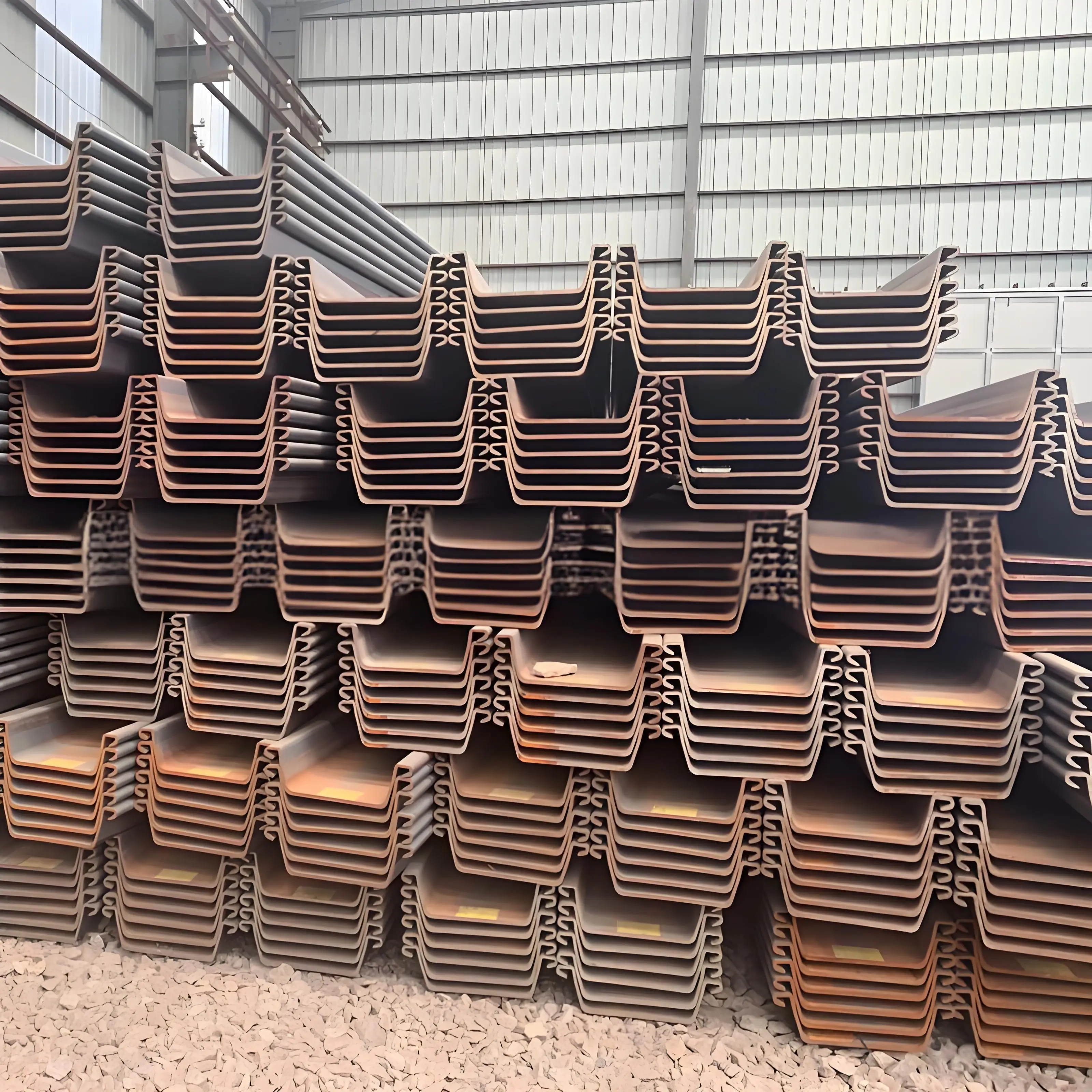 40mm 10mm Mild Hot Rolled Carbon Steel Sheet Pile Wall for Construction Flood Protector with Welding and Cutting Services